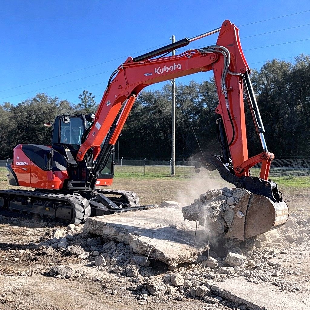 Kubota excavator demolition