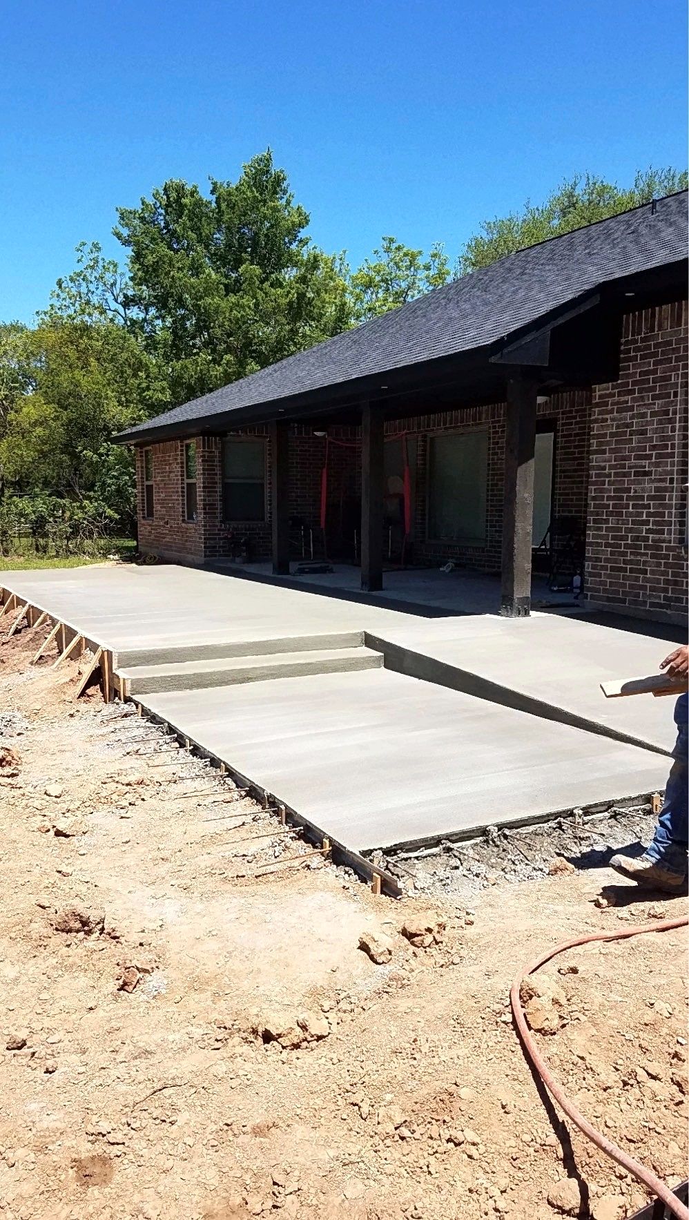 Residential patio pour